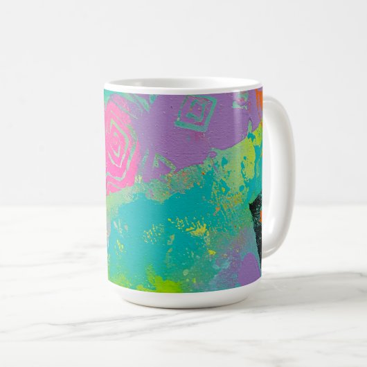 Mug Neon Dreams Abstrait (Devant droit)