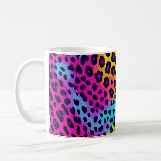 Mug Neon Empreinte de léopard (Gauche)