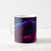 Mug Neon Geometric Abstract Futuristic Cyberpunk (Devant gauche)