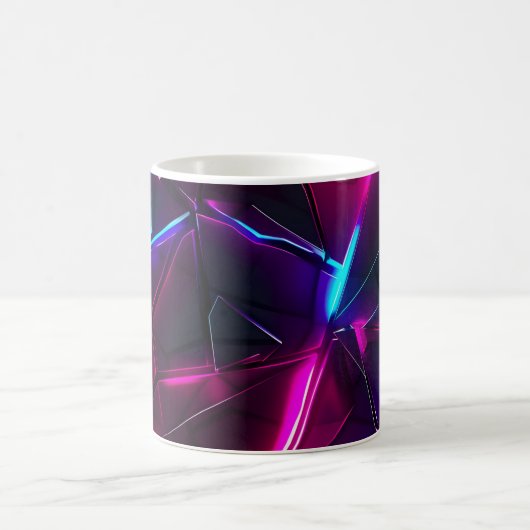 Mug Neon Geometric Abstract Futuristic Cyberpunk (Centre)