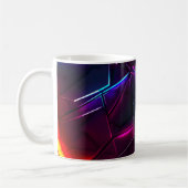 Mug Neon Geometric Abstract Futuristic Cyberpunk (Gauche)