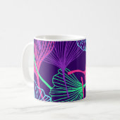Mug Neon Gingko Feuilles : Floral brillant. (Devant gauche)