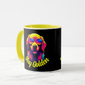 Mug Neon Golden Retriever (Devant gauche)