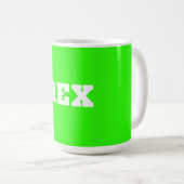 Mug Neon Green et White Nom moderne Animaux de compagn (Devant droit)