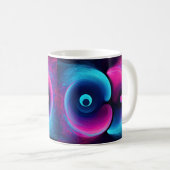 Mug Neon Harmony : Une interprétation moderne de Yin Y (Devant droit)