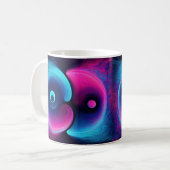 Mug Neon Harmony : Une interprétation moderne de Yin Y (Devant gauche)