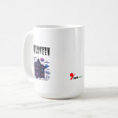 Mug Neon Haunted House - Retro Éffrayant Llow (Devant gauche)