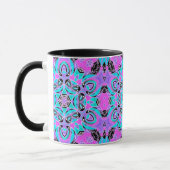 Mug Neon kaleidoscope, mandala (Gauche)