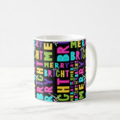 Mug Neon Merry et Bright (Devant droit)