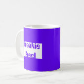 Mug Néon minimaliste bleu et blanc (Devant gauche)
