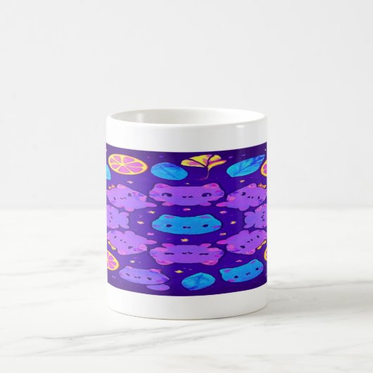 Mug : Neon Neko Citrus Mandala   (Centre)