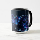 Mug Neon Nexus : Structure Techno-Organique Intertissé (Devant droit)