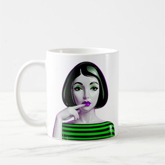 Mug Neon Noir Muse (Gauche)