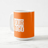 Mug Neon orange - ajouter logo -promo (Devant gauche)