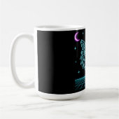 Mug Neon Owl Synthwave - Veilleur de Nuit Rétro (Gauche)