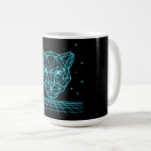 Mug Neon Panther - Synthwave Dark Electric (Devant droit)