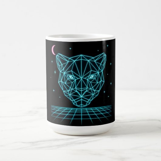 Mug Neon Panther - Synthwave Électrique Sombre (Centre)