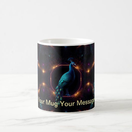 Mug Neon Peacock Elegance (Centre)