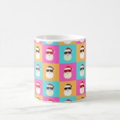 Mug Neon Père Noël avec lunettes de soleil Cool Motif  (Centre)