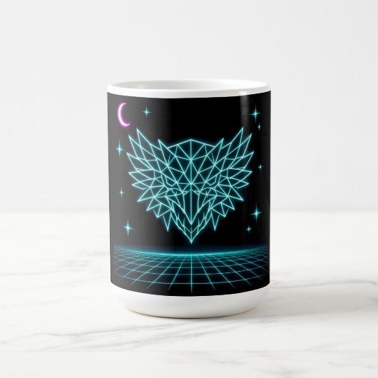 Mug Neon Phoenix Synthwave - Feu Rétro Ascendant (Centre)