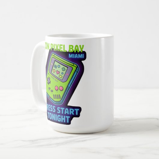 Mug Neon Pixel Bay (Devant gauche)