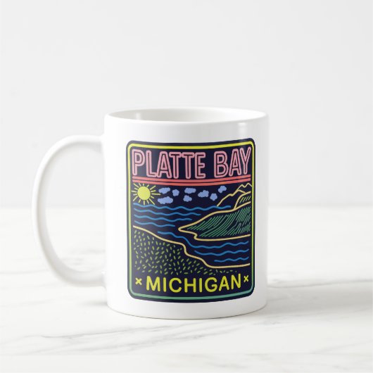 Mug Neon Platte Bay Michigan (Gauche)