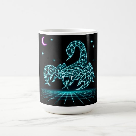 Mug Néon Scorpion Synthwave – Dard Électrique Rétro (Centre)