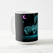 Mug Néon Scorpion Synthwave – Dard Électrique Rétro (Devant gauche)