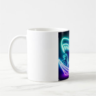 Mug Neon Shark avec surfer