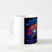 Mug Neon Tiger Happy New Year - Retro 80s Motivational (Devant gauche)