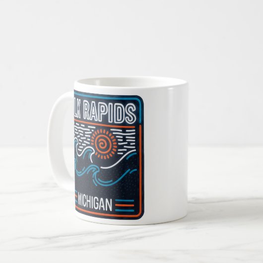 Mug Neon Waves Elk Rapids Michigan (Devant gauche)