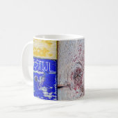 Mug Néoplasticisme amusant style d'art en bois personn (Devant gauche)