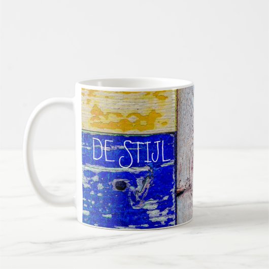 Mug Néoplasticisme amusant style d'art en bois personn (Gauche)