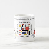 Mug Neoplasticisme Art Monogramme Stylish. Lettre A (Centre)