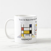 Mug Neoplasticisme Art Monogramme Stylish. Lettre H (Gauche)