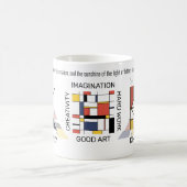 Mug Neoplasticisme Art Monogramme Stylish. Lettre K (Centre)