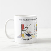 Mug Neoplasticisme Art Monogramme Stylish. Lettre K (Gauche)
