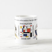 Mug Neoplasticisme Art Monogramme Stylish. Lettre Q (Centre)
