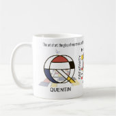 Mug Neoplasticisme Art Monogramme Stylish. Lettre Q (Gauche)