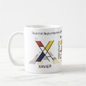 Mug Neoplasticisme Art Monogramme Stylish. Lettre X (Gauche)