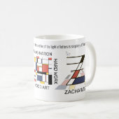 Mug Neoplasticisme Art Monogramme Stylish. Lettre Z (Devant droit)
