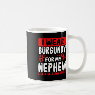 Mug Nephew Burgundy Ribbon Tante Oncle Sickle Cell Awa