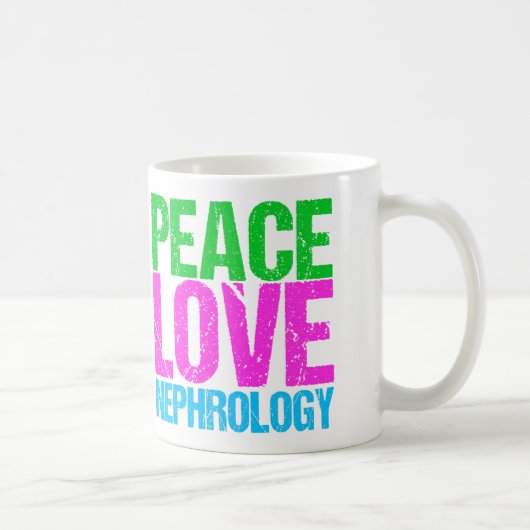 Mug Néphrologie d'amour de paix (Droite)