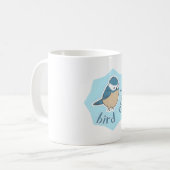 Mug nerd des oiseaux mignon oiseau bleu (Devant gauche)