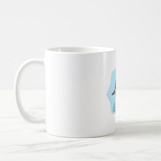 Mug nerd des oiseaux mignon oiseau bleu (Gauche)