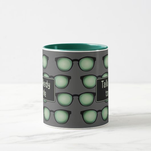 Mug Nerd plaisanterie - Lunettes et programmateur info (Centre)