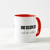 Mug NERDS font tourner le monde (Devant droit)