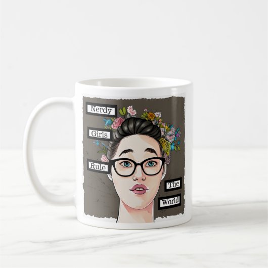 Mug Nerdy Girls dirigent le monde (Gauche)