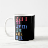 Mug Nerdy Math Admettez-Vous Low Key Love Math Bruh Te (Gauche)