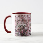 MUG NEST D'OISEAU, FLEURS DE PRINTEMPS ROUGES ROUGES B (Gauche)